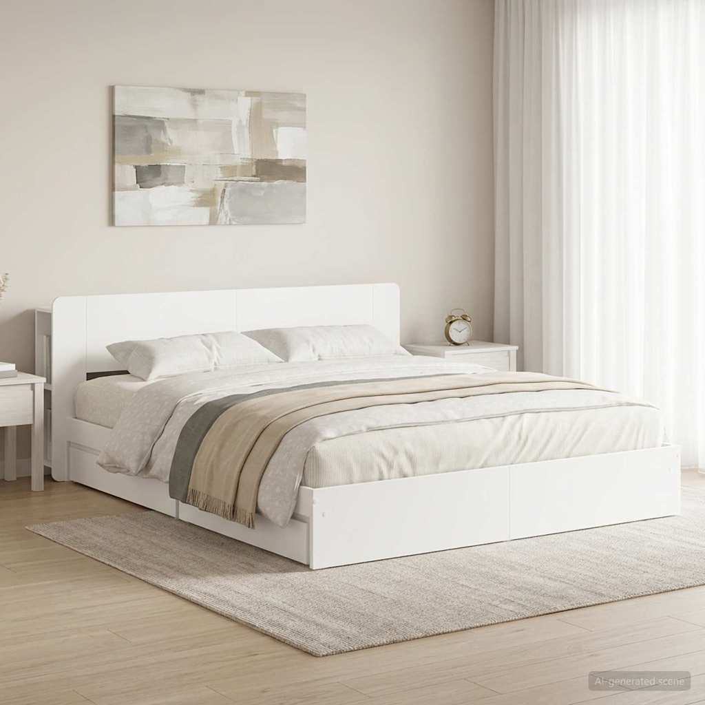 3433604_1.jpg vidaXL Rám postele so skladom Biela 180 x 200 cm Kompozitné drevo – Obrázok 1