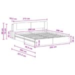 vidaXL Rám postele so skladom Čierna 200 x 200 cm Kompozitné drevo – Obrázok 10