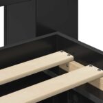 vidaXL Rám postele so skladom Čierna 200 x 200 cm Kompozitné drevo – Obrázok 8