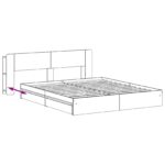 vidaXL Rám postele so skladom Čierna 200 x 200 cm Kompozitné drevo – Obrázok 9