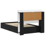 vidaXL Rám postele so skladom Čierna 75 x 190 cm Kompozitné drevo – Obrázok 6