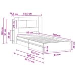vidaXL Rám postele so skladom Dub sonoma 80 x 200 cm Kompozitné drevo – Obrázok 10