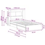 vidaXL Rám postele so skladom Dymový dub 90 x 190 cm Kompozitné drevo – Obrázok 10