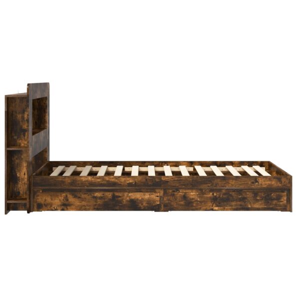 vidaXL Rám postele so skladom Dymový dub 90 x 190 cm Kompozitné drevo – Obrázok 5