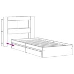 vidaXL Rám postele so skladom Dymový dub 90 x 190 cm Kompozitné drevo – Obrázok 9