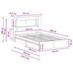 vidaXL Rám postele so skladom Dymový dub 120 x 200 cm Kompozitné drevo – Obrázok 10