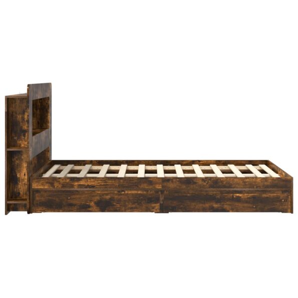 vidaXL Rám postele so skladom Dymový dub 120 x 200 cm Kompozitné drevo – Obrázok 5
