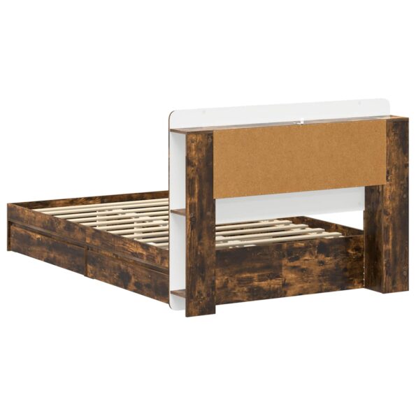 vidaXL Rám postele so skladom Dymový dub 120 x 200 cm Kompozitné drevo – Obrázok 6