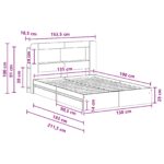 vidaXL Rám postele so skladom Čierna 135 x 190 cm Kompozitné drevo – Obrázok 10