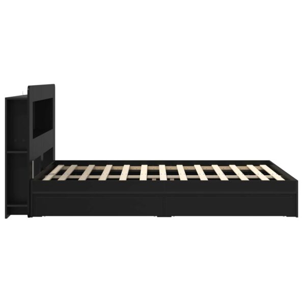 vidaXL Rám postele so skladom Čierna 135 x 190 cm Kompozitné drevo – Obrázok 5