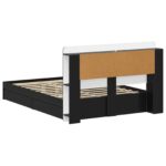 vidaXL Rám postele so skladom Čierna 135 x 190 cm Kompozitné drevo – Obrázok 6