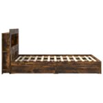 vidaXL Rám postele so skladom Dymový dub 135 x 190 cm Kompozitné drevo – Obrázok 5
