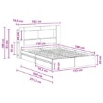 vidaXL Rám postele so skladom Dub sonoma 150 x 200 cm Kompozitné drevo – Obrázok 10