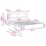 vidaXL Rám postele so skladom Dymový dub 180 x 200 cm Kompozitné drevo – Obrázok 10