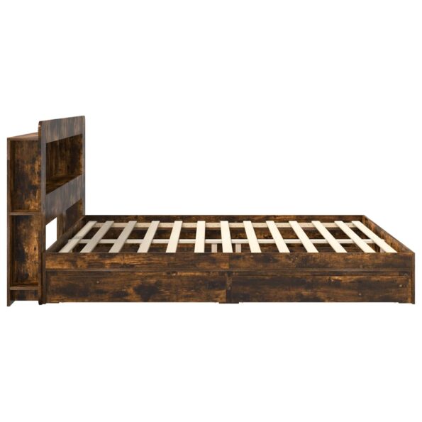 vidaXL Rám postele so skladom Dymový dub 180 x 200 cm Kompozitné drevo – Obrázok 5