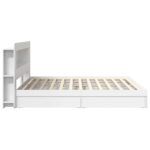 vidaXL Rám postele so skladom Biela 180 x 200 cm Kompozitné drevo – Obrázok 5