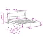 vidaXL Rám postele so skladom Čierna 200 x 200 cm Kompozitné drevo – Obrázok 10