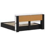 vidaXL Rám postele so skladom Čierna 200 x 200 cm Kompozitné drevo – Obrázok 6