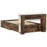 vidaXL Rám postele so skladom Dymový dub 75 x 190 cm Kompozitné drevo – Obrázok 5
