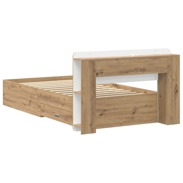 vidaXL Rám postele so skladom Dub artisan 80 x 200 cm Kompozitné drevo – Obrázok 6