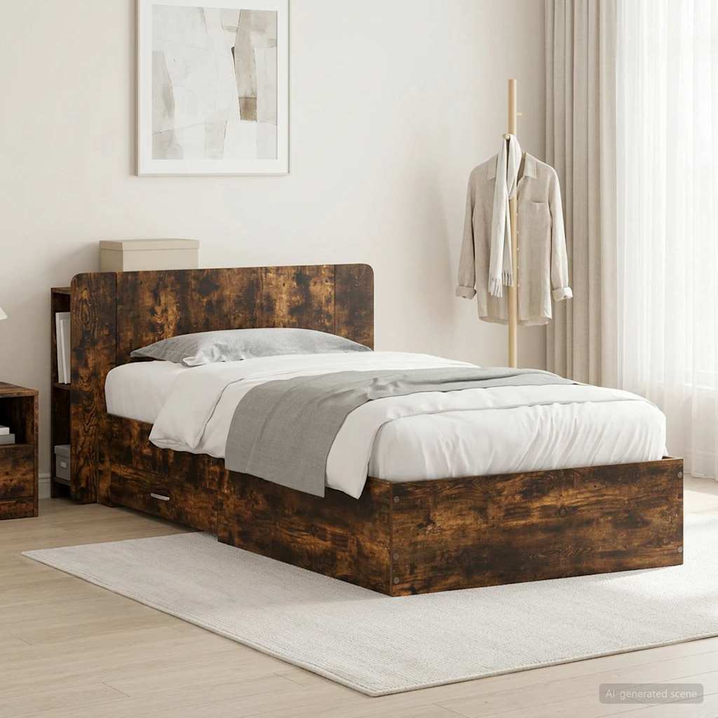 3433706_1.jpg vidaXL Rám postele so skladom Dymový dub 80 x 200 cm Kompozitné drevo – Obrázok 1