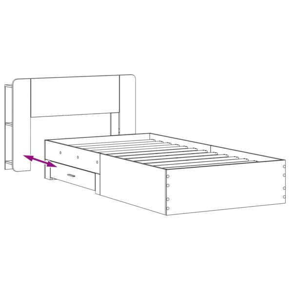 vidaXL Rám postele so skladom Dub sonoma 80 x 200 cm Kompozitné drevo – Obrázok 9