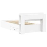 vidaXL Rám postele so skladom Biela 80 x 200 cm Kompozitné drevo – Obrázok 6