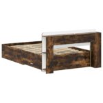 vidaXL Rám postele so skladom Dymový dub 120 x 190 cm Kompozitné drevo – Obrázok 5