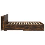 vidaXL Rám postele so skladom Dymový dub 150 x 200 cm Kompozitné drevo – Obrázok 4