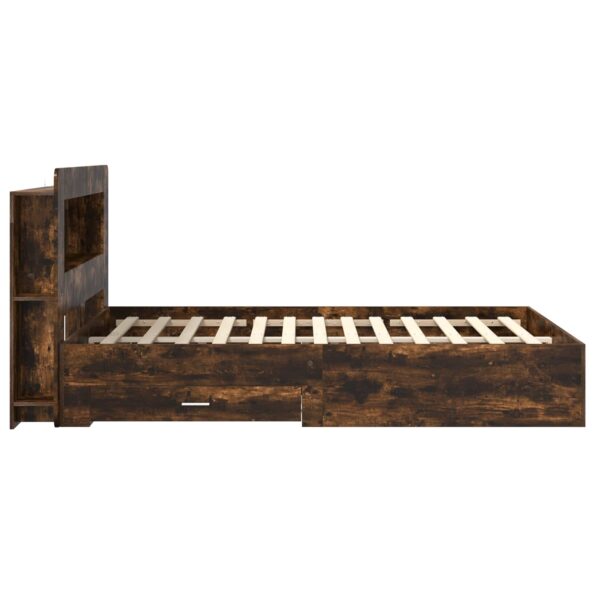vidaXL Rám postele so skladom Dymový dub 150 x 200 cm Kompozitné drevo – Obrázok 4