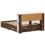 vidaXL Rám postele so skladom Dymový dub 150 x 200 cm Kompozitné drevo – Obrázok 5