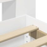 vidaXL Rám postele so skladom Biela 75 x 190 cm Kompozitné drevo – Obrázok 8