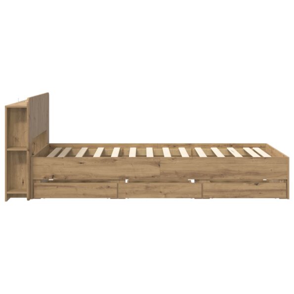 vidaXL Rám postele so skladom Dub artisan 80 x 200 cm Kompozitné drevo – Obrázok 5