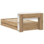 vidaXL Rám postele so skladom Dub artisan 80 x 200 cm Kompozitné drevo – Obrázok 6