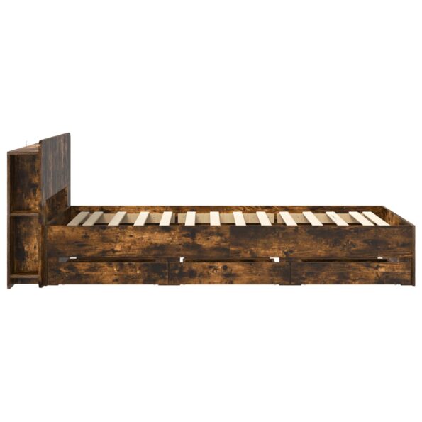 vidaXL Rám postele so skladom Dymový dub 80 x 200 cm Kompozitné drevo – Obrázok 5