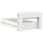 vidaXL Rám postele so skladom Biela 80 x 200 cm Kompozitné drevo – Obrázok 6