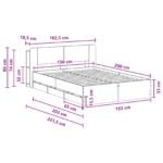 vidaXL Rám postele so skladom Čierna 150 x 200 cm Kompozitné drevo – Obrázok 10