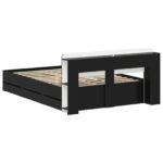 vidaXL Rám postele so skladom Čierna 150 x 200 cm Kompozitné drevo – Obrázok 6