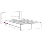 vidaXL Rám postele so skladom Čierna 150 x 200 cm Kompozitné drevo – Obrázok 9