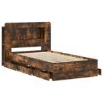 vidaXL Rám postele so skladom Dymový dub 75 x 190 cm Kompozitné drevo – Obrázok 4