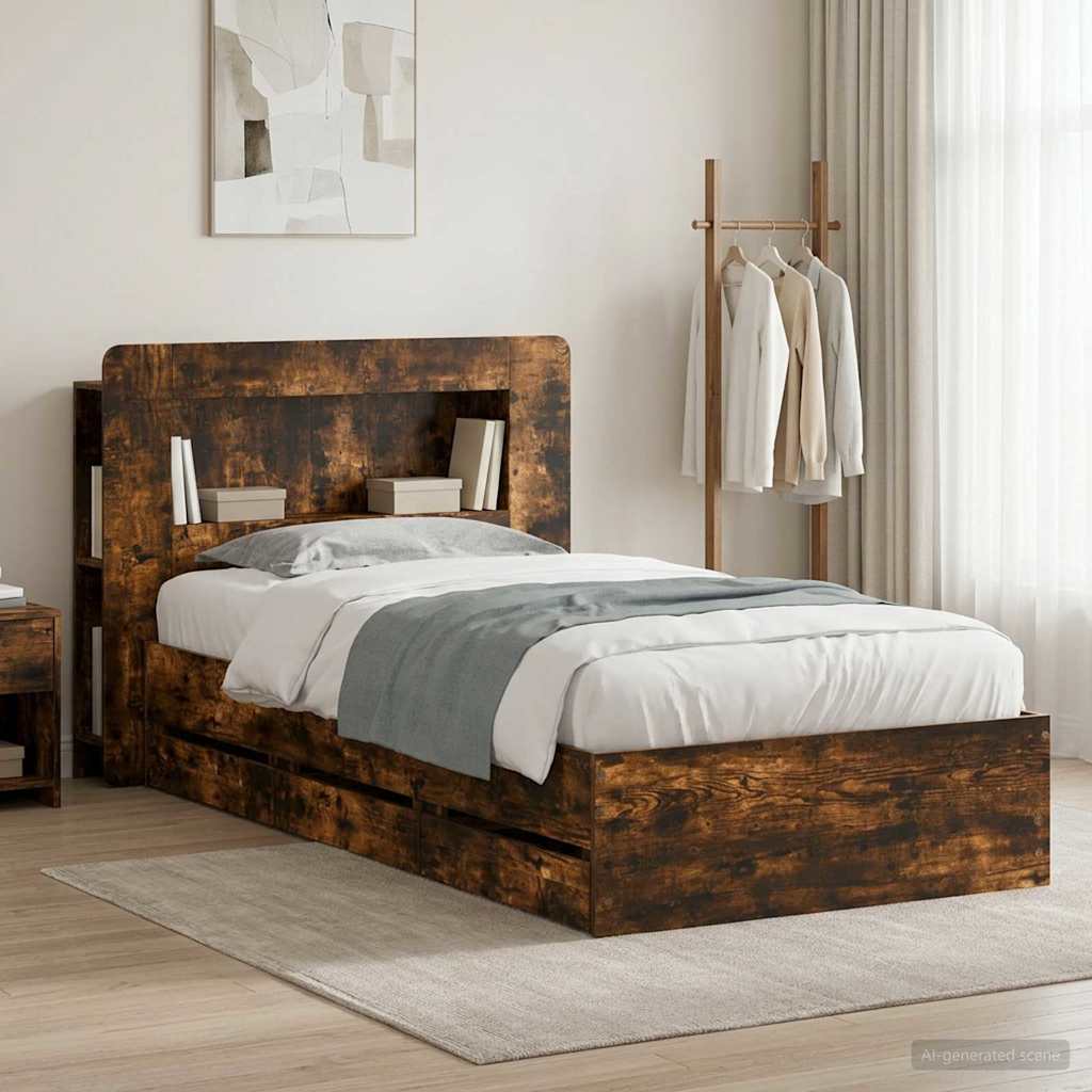 3434001_1.jpg vidaXL Rám postele so skladom Dymový dub 80 x 200 cm Kompozitné drevo – Obrázok 1