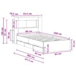 vidaXL Rám postele so skladom Dymový dub 80 x 200 cm Kompozitné drevo – Obrázok 10