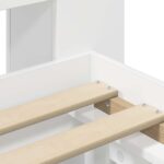 vidaXL Rám postele so skladom Biela 90 x 190 cm Kompozitné drevo – Obrázok 8
