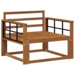 vidaXL Záhradná stredná sedačka Prírodná – Obrázok 2