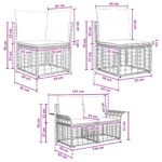 vidaXL Záhradná súprava gaučov 13 pcs Prírodná a krémovo biela – Obrázok 9