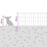 vidaXL Záhradný plot s kolíkmi 48 pcs 115 x 30 cm Mesh Strieborná – Obrázok 9