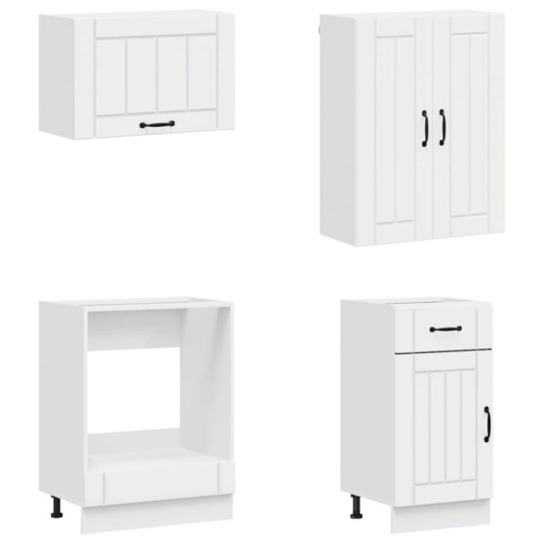 vidaXL Kuchynská jednotka LUCCA 8 pcs Biela s vysokým leskom – Obrázok 4