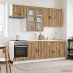 vidaXL Kuchynská jednotka LUCCA 8 pcs Dub artisan Kompozitné drevo