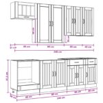 vidaXL Kuchynská jednotka LUCCA 8 pcs Dub artisan Kompozitné drevo – Obrázok 10