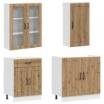 vidaXL Kuchynská jednotka LUCCA 8 pcs Dub artisan Kompozitné drevo – Obrázok 3